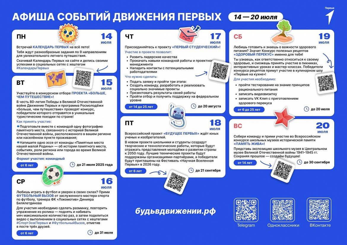 Движение первых 